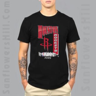 Youth Houston Rockets Unisex T-Shirt 2025 - Official NBA Playoffs Gear for Boys & Girls