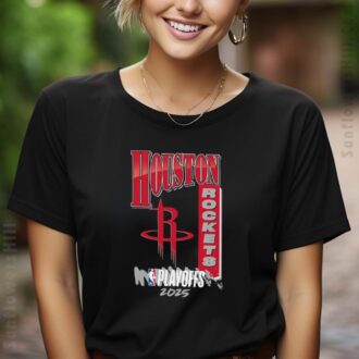 Youth Houston Rockets Unisex T-Shirt 2025 - Official NBA Playoffs Gear for Boys & Girls