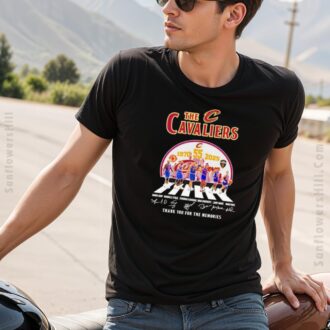 Cleveland Cavaliers 55th Anniversary T-Shirt with 1970 - 2025 Signatures Tribute