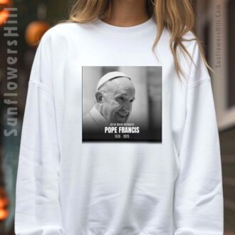 Pope Francis Death Tribute Shirt, RIP Jorge Mario Bergoglio Catholic Faith Unisex T-Shirt