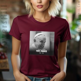 Pope Francis Death Tribute Shirt, RIP Jorge Mario Bergoglio Catholic Faith Unisex T-Shirt