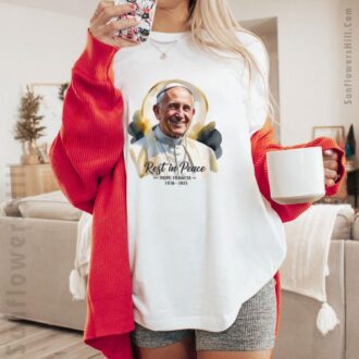 Pope Francis Memorial T-shirt, Rest In Peace 1936-2025 Catholic Tribute Shirt