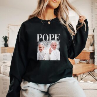 Rest In Peace Portrait of Pope Francis Shirt, Religious Tribute Apparel