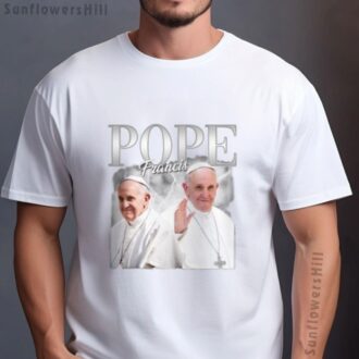 Rest In Peace Portrait of Pope Francis Shirt, Religious Tribute Apparel