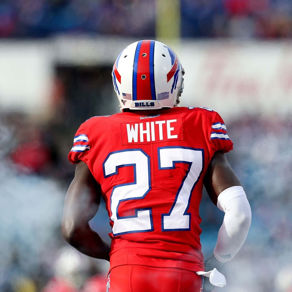 Tre'Davious White wearing his Buffalo Bills jersey, number 27 (Pic 1)