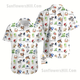 Funny Kentucky Derby Hawaiian Shirt, 151st Race Day Horse Racing Gift for Him