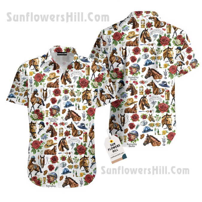 Kentucky Derby 2025 Aloha Hawaiian Shirt - Retro Racing Day Apparel for Men and Women