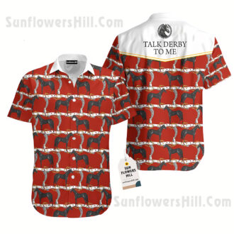 Men’s Kentucky Derby Hawaiian Shirt - Talk Derby to Me Horse Print Hawaiian Style