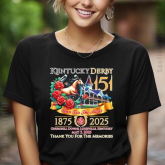 Vintage Kentucky Derby 151st Anniversary T-Shirt - 1845-2025 Race Day Shirt for Derby Fans