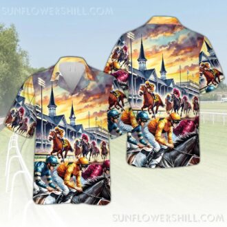 Classic Churchill Downs Kentucky Derby Aloha Hawaiian Shirt - Run For The Roses Race Day Shirt