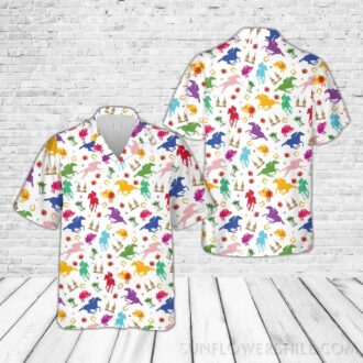 Kentucky Derby Hawaiian Shirt, Run for the Roses Button Up for Derby Party Men