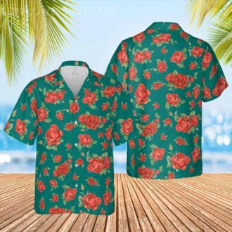 Kentucky Derby Horseshoe and Roses Button up Shirt, Summer Hawaiian Shirt for Men & Women
