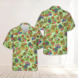 Run for the Roses Kentucky Derby Shirt - Green Hawaiian Button Up for Derby Party Look