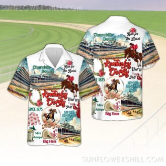 Talk Derby to Me Kentucky Derby 2025 Hawaiian Shirt, Churchill Downs Race Day Outfit for Men