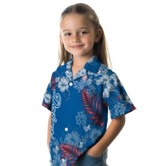 Blue Dodgers Hawaiian Shirt - Floral Print MLB Apparel for Game Day & Beach