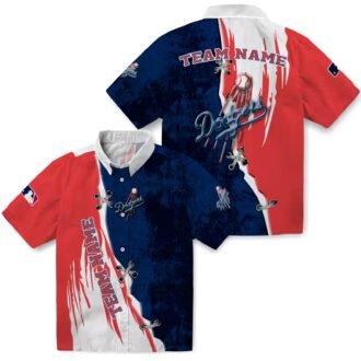 Blue White Dodgers Hawaiian Shirt - Stylish MLB Tropical Shirt for Game Day Fans