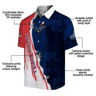 Blue White Dodgers Hawaiian Shirt - Stylish MLB Tropical Shirt for Game Day Fans