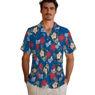 Buy LA Dodgers Blue Hawaiian Shirt - Palm Tree & Hibiscus Summer Fan Wear