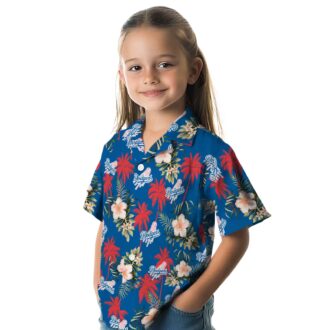 Buy LA Dodgers Blue Hawaiian Shirt - Palm Tree & Hibiscus Summer Fan Wear