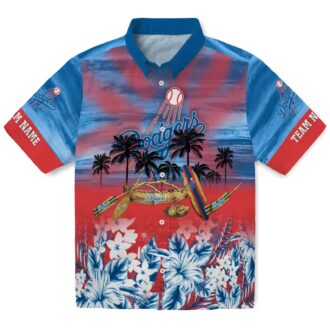 Custom Los Angeles Dodgers Tropical Canoe Hawaiian Shirt - MLB Summer Shirt for Dodgers Fans