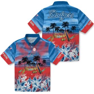 Custom Los Angeles Dodgers Tropical Canoe Hawaiian Shirt - MLB Summer Shirt for Dodgers Fans