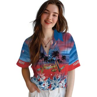 Custom Los Angeles Dodgers Tropical Canoe Hawaiian Shirt - MLB Summer Shirt for Dodgers Fans