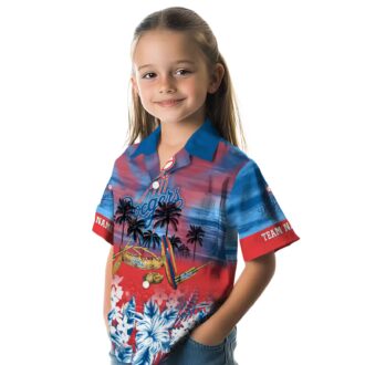 Custom Los Angeles Dodgers Tropical Canoe Hawaiian Shirt - MLB Summer Shirt for Dodgers Fans