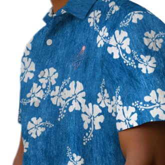 Dodgers Aloha Floral Hawaiian Shirt - Men’s Blue Summer Baseball Fan Apparel