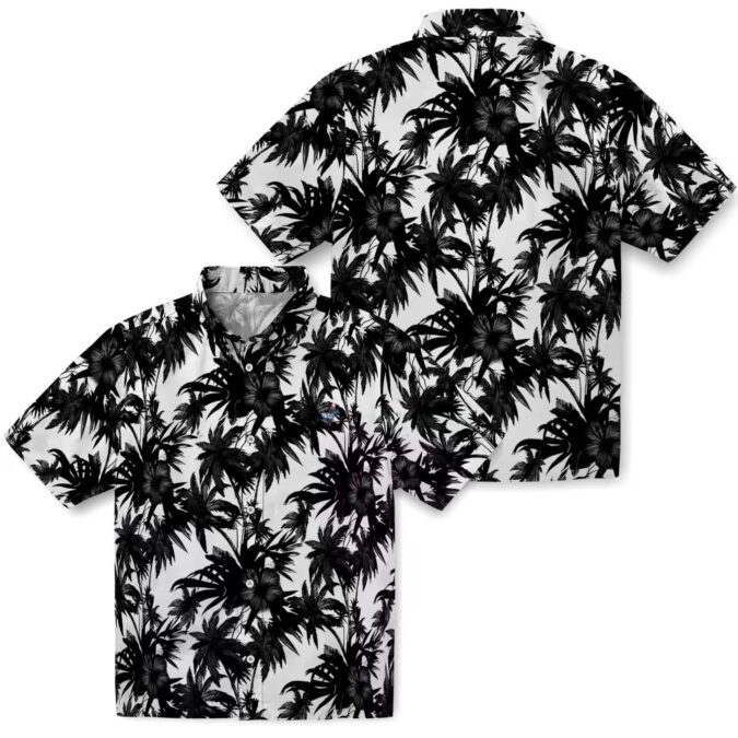 Dodgers Black and White Aloha Hawaiian Shirt - Tropical Palm MLB Baseball Fan Gift