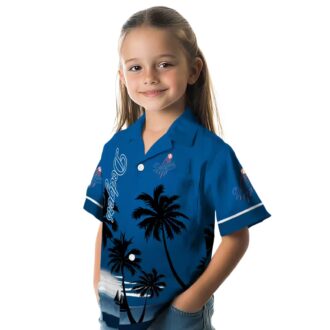 Dodgers Blue Black Tropical Hawaiian Shirt - Sunset Beach MLB Fan Apparel