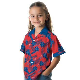 Dodgers Botanical Print Hawaiian Shirt - Red MLB Fan Apparel for Summer Vacation