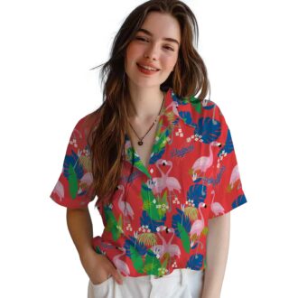 Dodgers Floral Flamingo Hawaiian Shirt - MLB Tropical Beach Shirt Gift for Fans