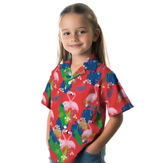 Dodgers Floral Flamingo Hawaiian Shirt - MLB Tropical Beach Shirt Gift for Fans