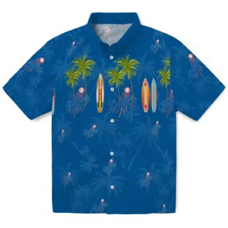 Dodgers Palm Tree Vacation Shirt - Official LA Team Hawaiian Summer Shirt
