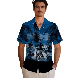 Dodgers Sunset Scene Hawaiian Shirt - Blue & Black Summer Vacation Wear