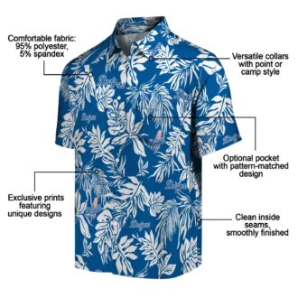 Dodgers Tropical Leaf Hawaiian Shirt - MLB Summer Beach Fan Apparel