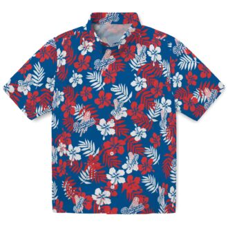 LA Dodgers Blue Hawaiian Shirt - Floral Print Aloha Shirt for Baseball Fans