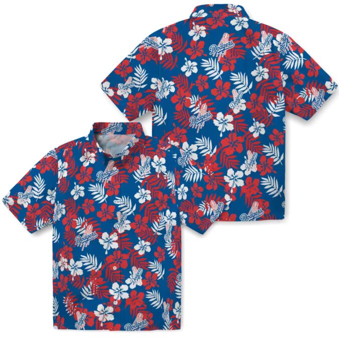LA Dodgers Blue Hawaiian Shirt - Floral Print Aloha Shirt for Baseball Fans