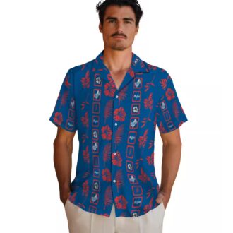LA Dodgers Tropical Hawaiian Shirt - Blue Hibiscus Floral Print for Fans