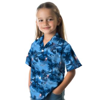 LA Dodgers Tropical Shirt, Men's Coastal Hibiscus Aloha Game Day Outfit