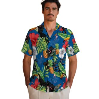 Limited Edition MLB Dodgers Hawaiian Shirt for Men - Blue Green Hibiscus Toucan Summer Outfit