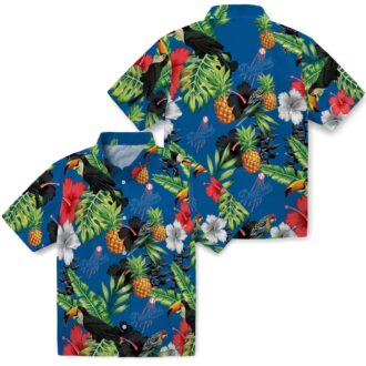 Limited Edition MLB Dodgers Hawaiian Shirt for Men - Blue Green Hibiscus Toucan Summer Outfit