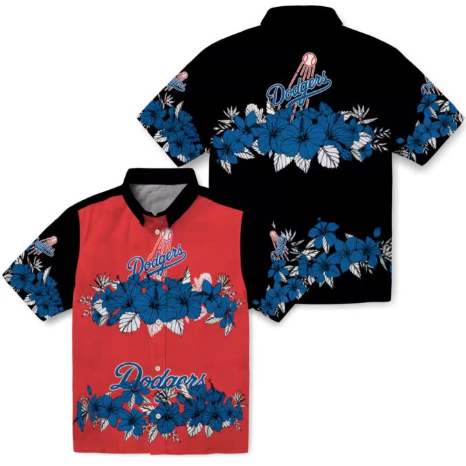 Los Angeles Dodgers Summer Hawaiian Shirt - Tropical Hibiscus MLB Fan Button-Up for Men
