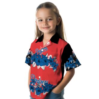 Los Angeles Dodgers Summer Hawaiian Shirt - Tropical Hibiscus MLB Fan Button-Up for Men
