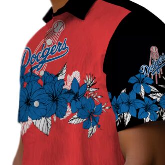 Los Angeles Dodgers Summer Hawaiian Shirt - Tropical Hibiscus MLB Fan Button-Up for Men
