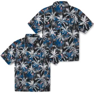 MLB Dodgers Palm Print Hawaiian Shirt - Summer Beachwear for Baseball Fans