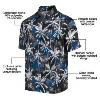MLB Dodgers Palm Print Hawaiian Shirt - Summer Beachwear for Baseball Fans