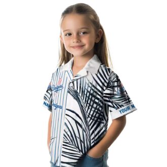 MLB Los Angeles Dodgers Beach Button-Up Shirt - Summer Palm Tree Print for Fans