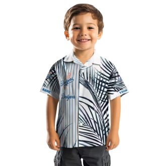 MLB Los Angeles Dodgers Beach Button-Up Shirt - Summer Palm Tree Print for Fans