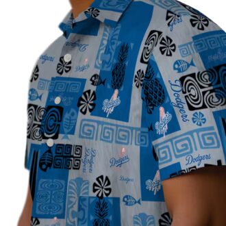 MLB Los Angeles Dodgers Blue Hawaiian Shirt - Tribal Summer Vacation Outfit